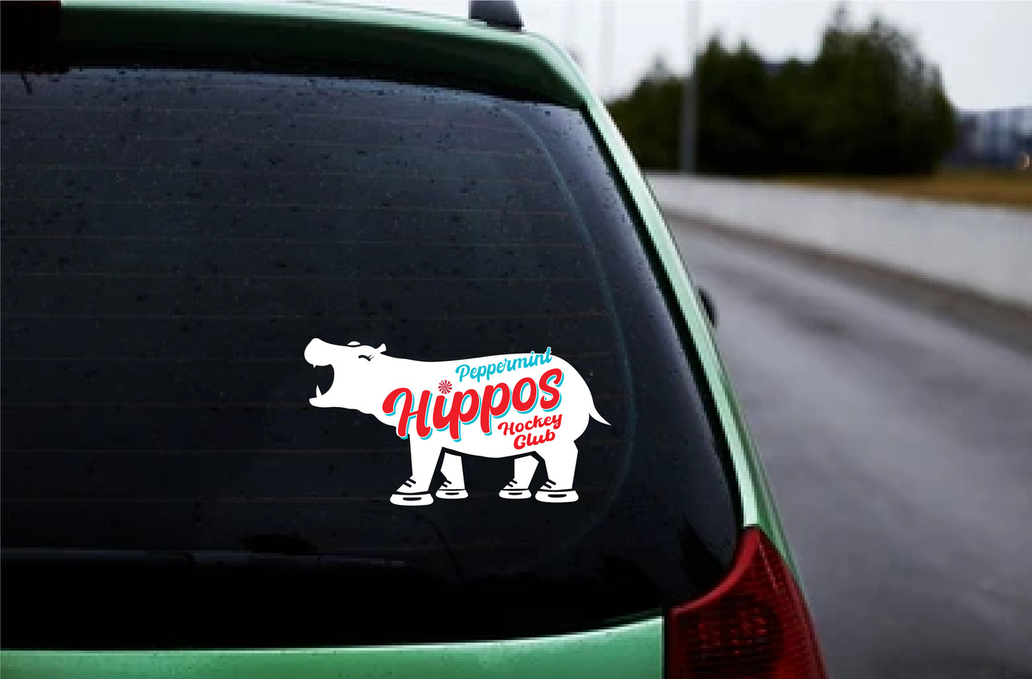 Hippo Car Decal