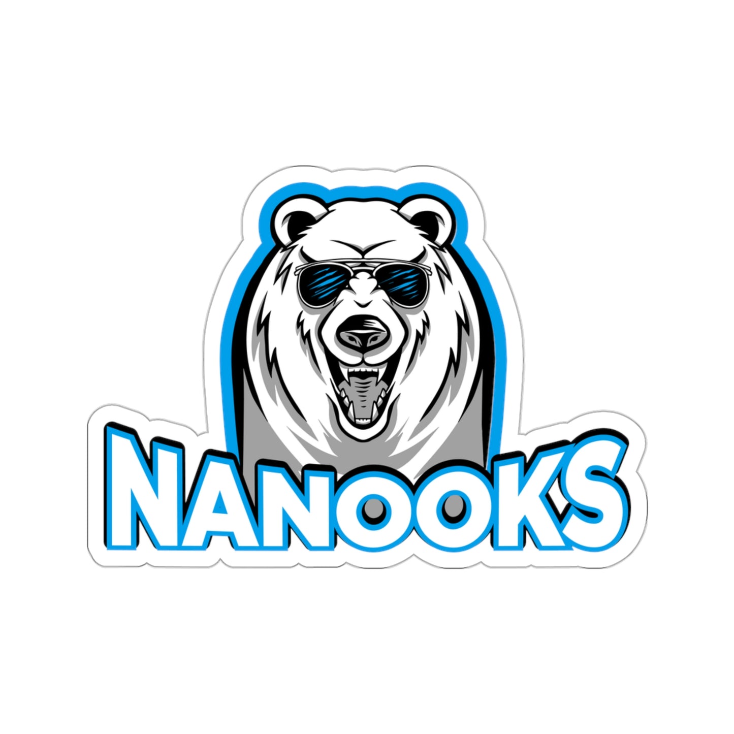 Nanook (no hockey text) Kiss-Cut Stickers