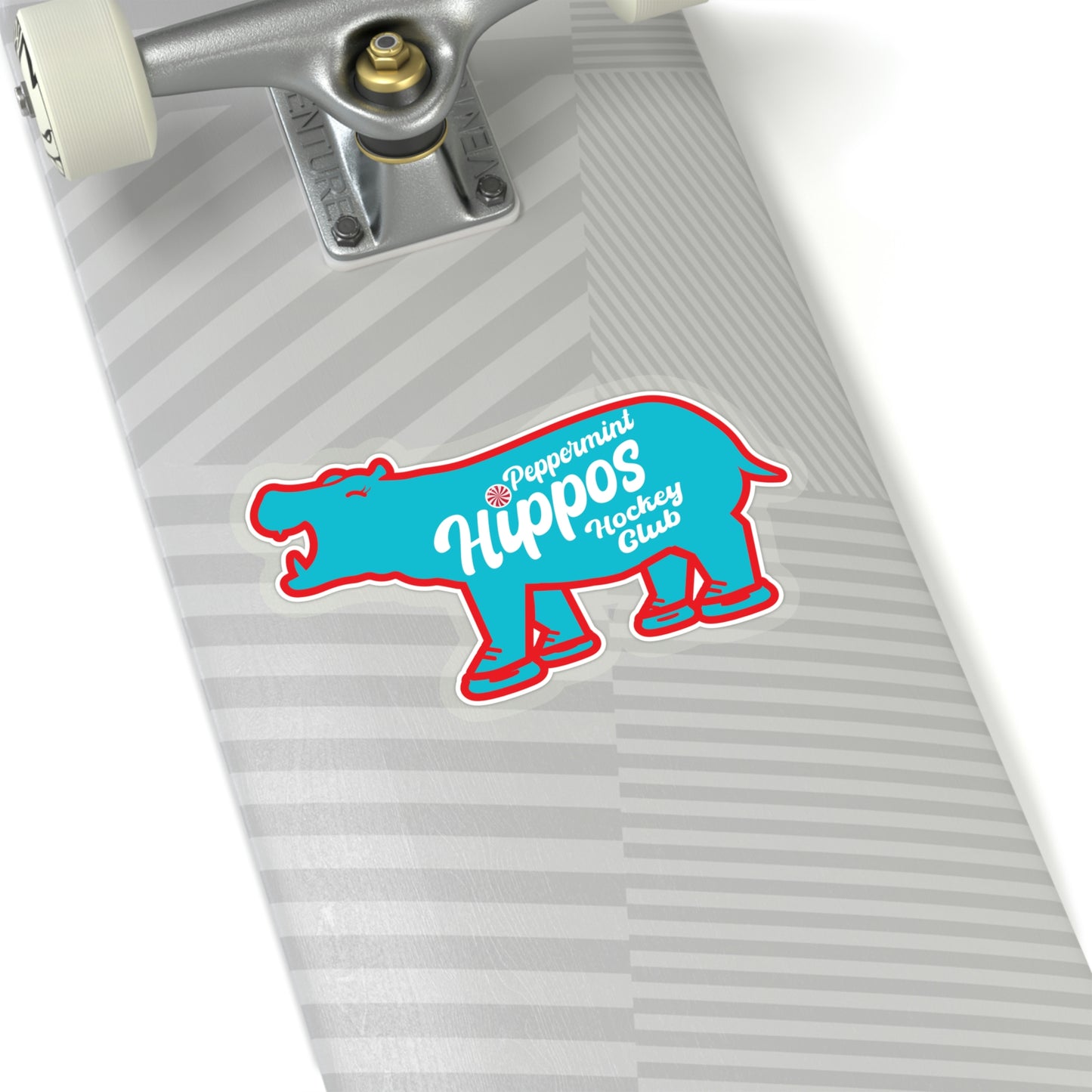 Blue hippo Peppermint Hippo Decal - Outdoor