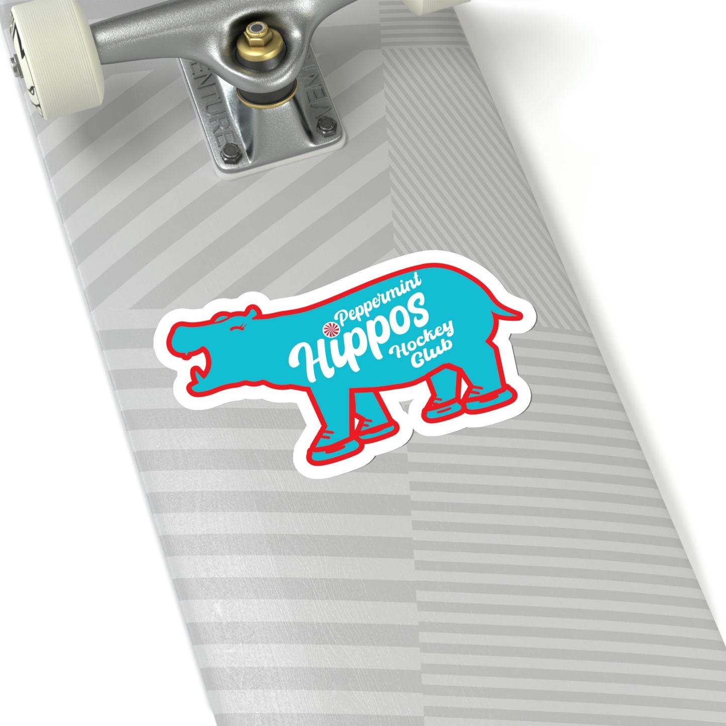 Blue hippo Peppermint Hippo Decal - Outdoor