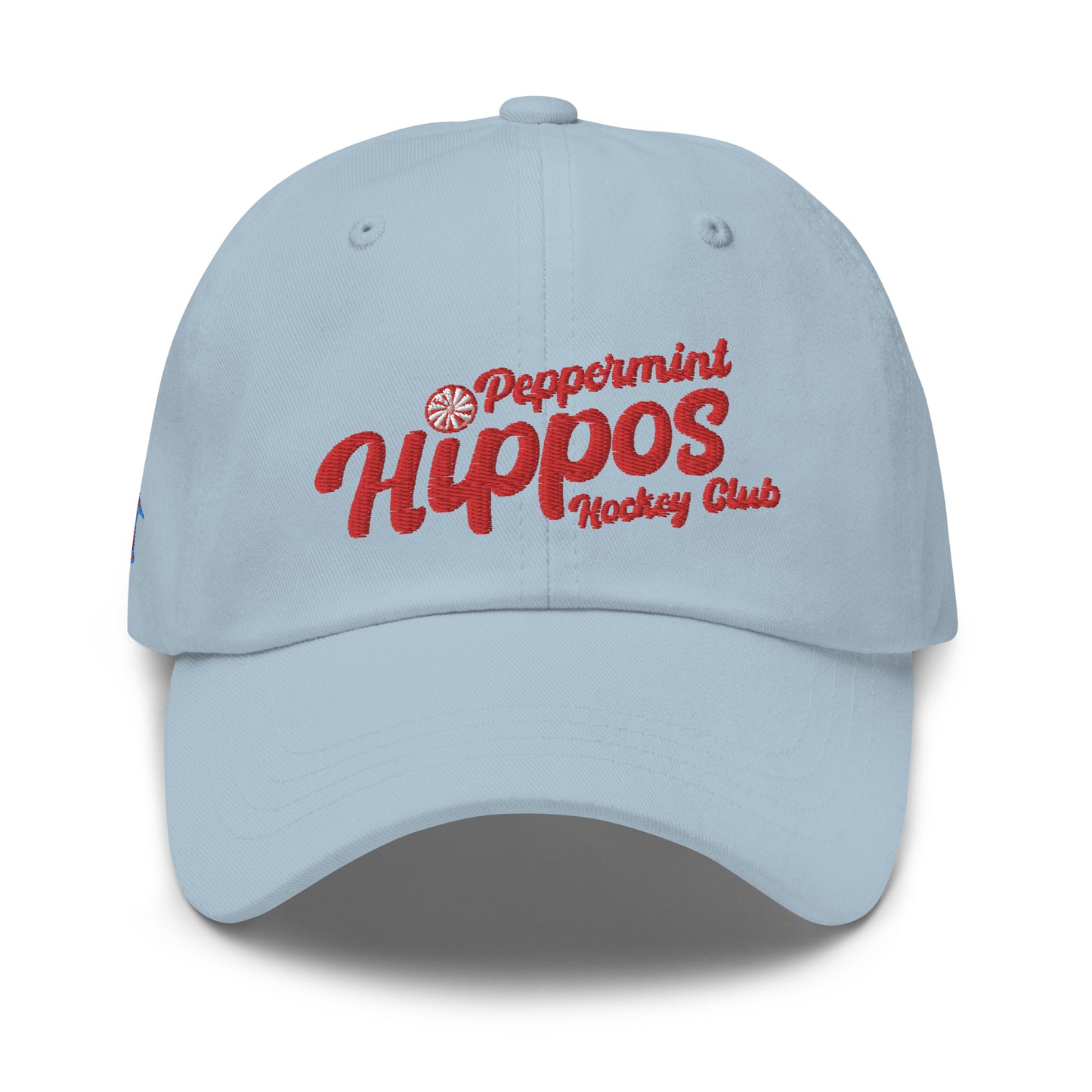 Peppermint Hippo Embroidered Hat - Customizable