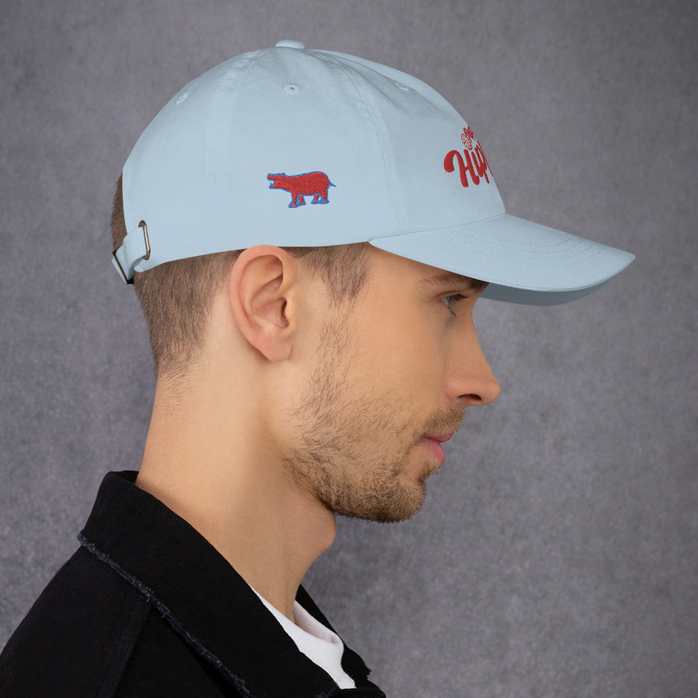 Peppermint Hippo Embroidered Hat - Customizable