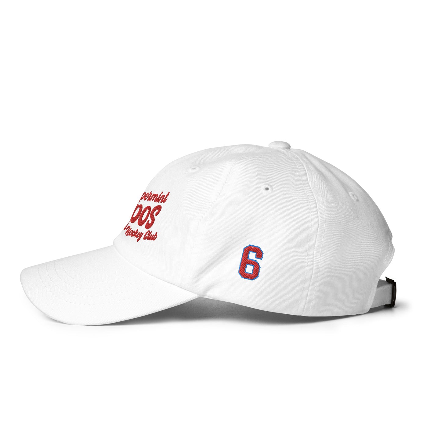 Peppermint Hippo Embroidered Hat - Customizable