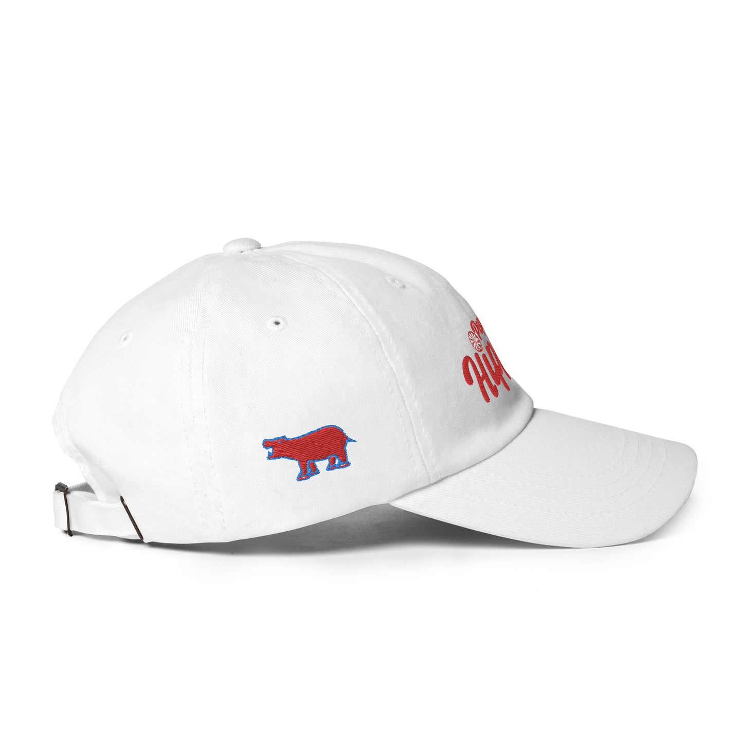 Peppermint Hippo Embroidered Hat - Customizable