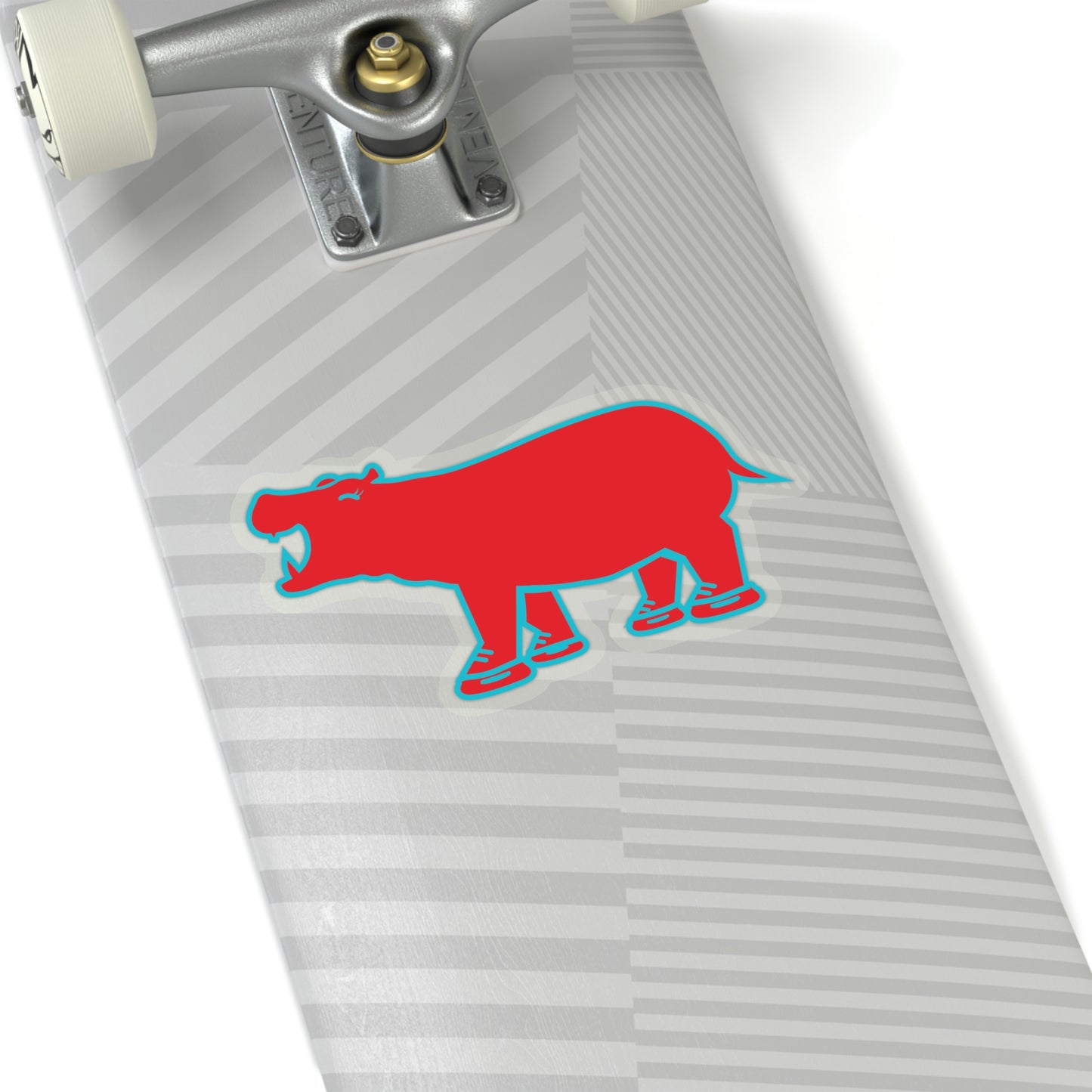 Red Hippo Sticker - Indoor