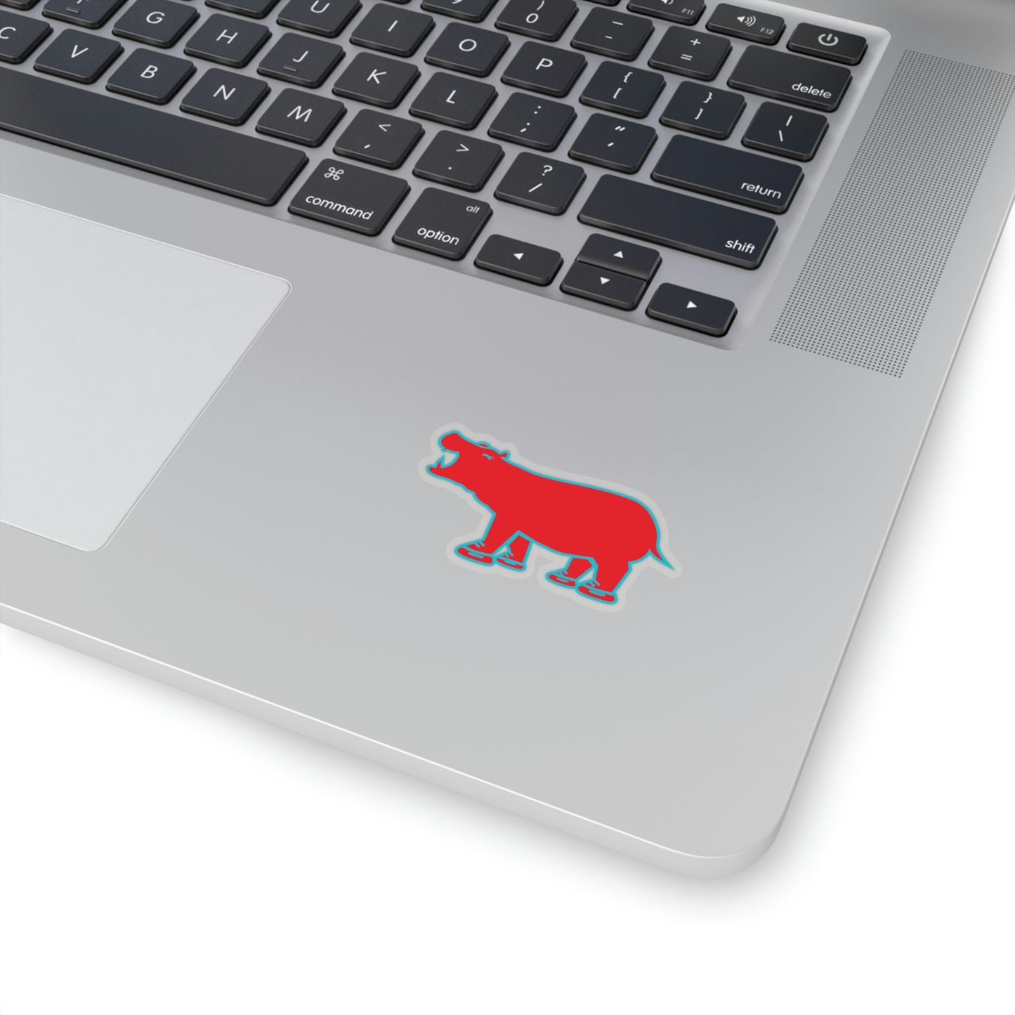 Red Hippo Sticker - Indoor