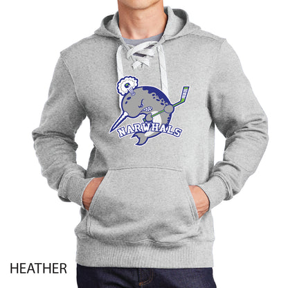 Narwhals Sport-Tek Lace Up Pullover Hooded Sweatshirt