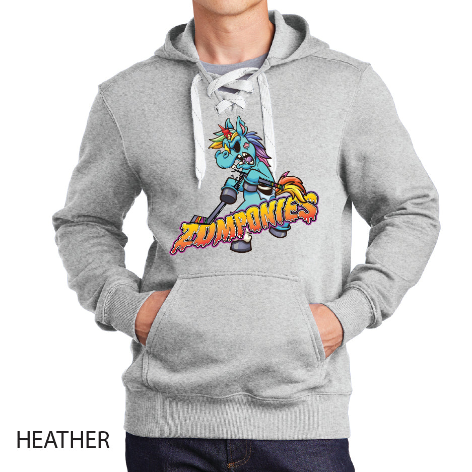 Zomponies Sport-Tek Lace Up Pullover Hooded Sweatshirt