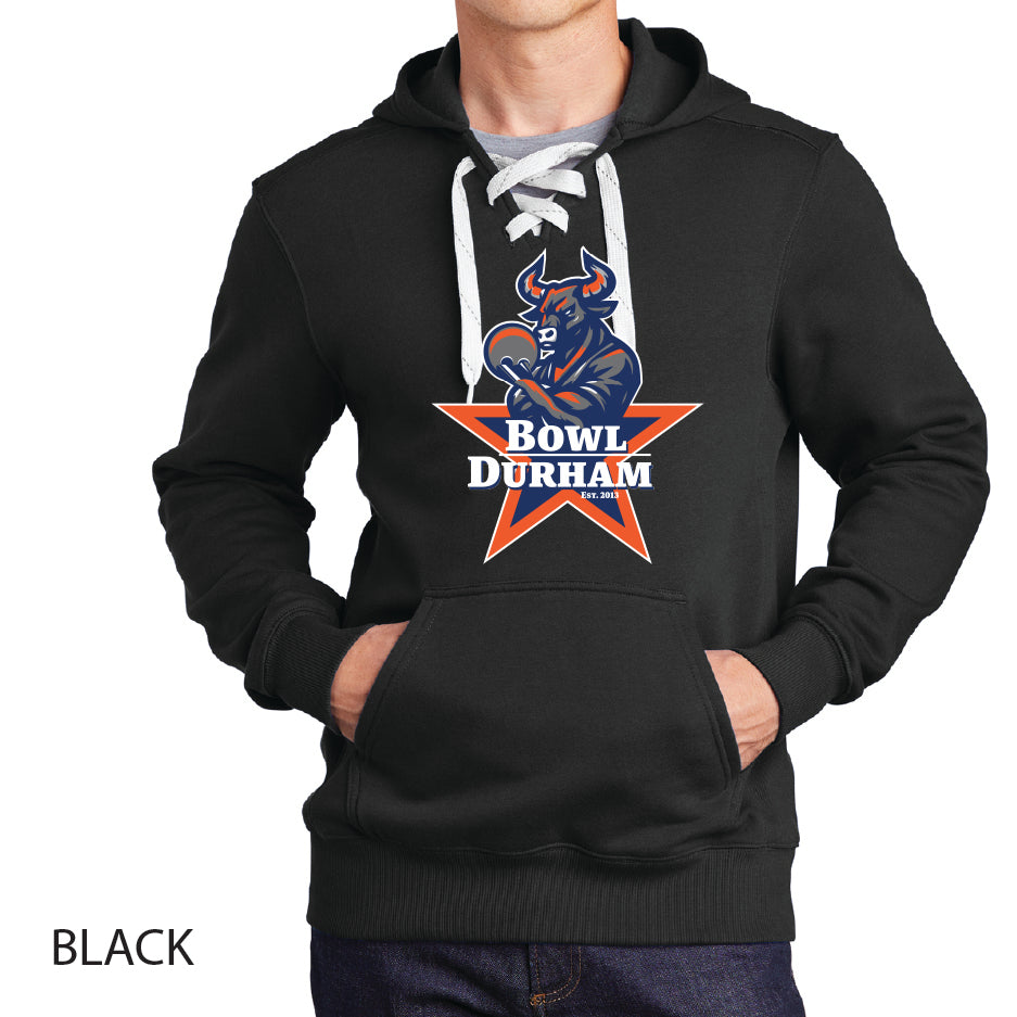 Bowl Durham Sport-Tek Lace Up Pullover Hooded Sweatshirt