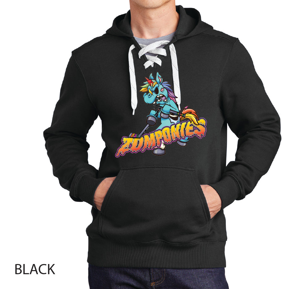 Zomponies Sport-Tek Lace Up Pullover Hooded Sweatshirt