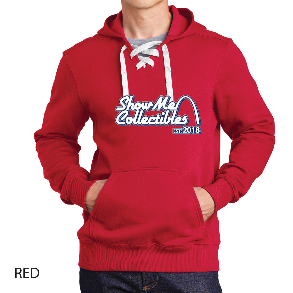 Show Me Hockey Sport-Tek Lace Up Pullover Hooded Sweatshirt