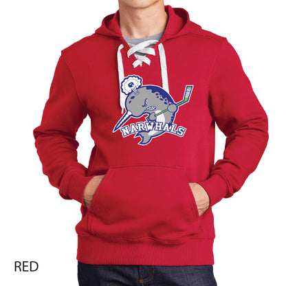 Narwhals Sport-Tek Lace Up Pullover Hooded Sweatshirt