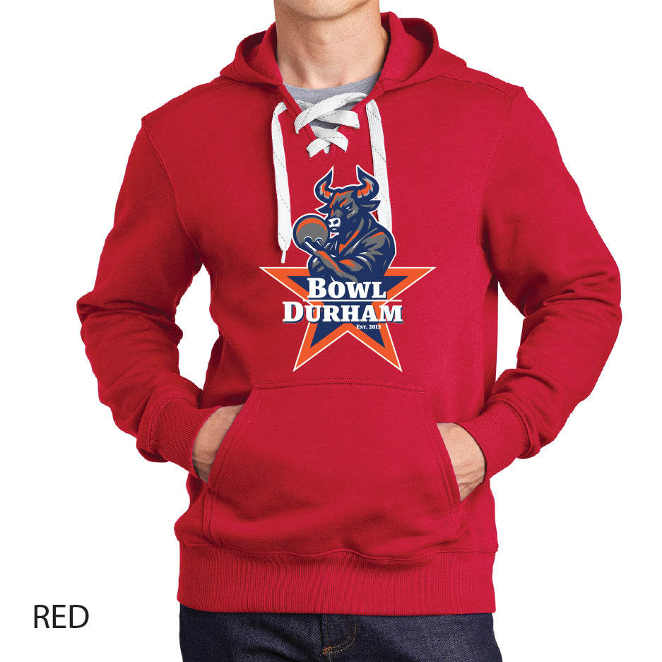 Bowl Durham Sport-Tek Lace Up Pullover Hooded Sweatshirt