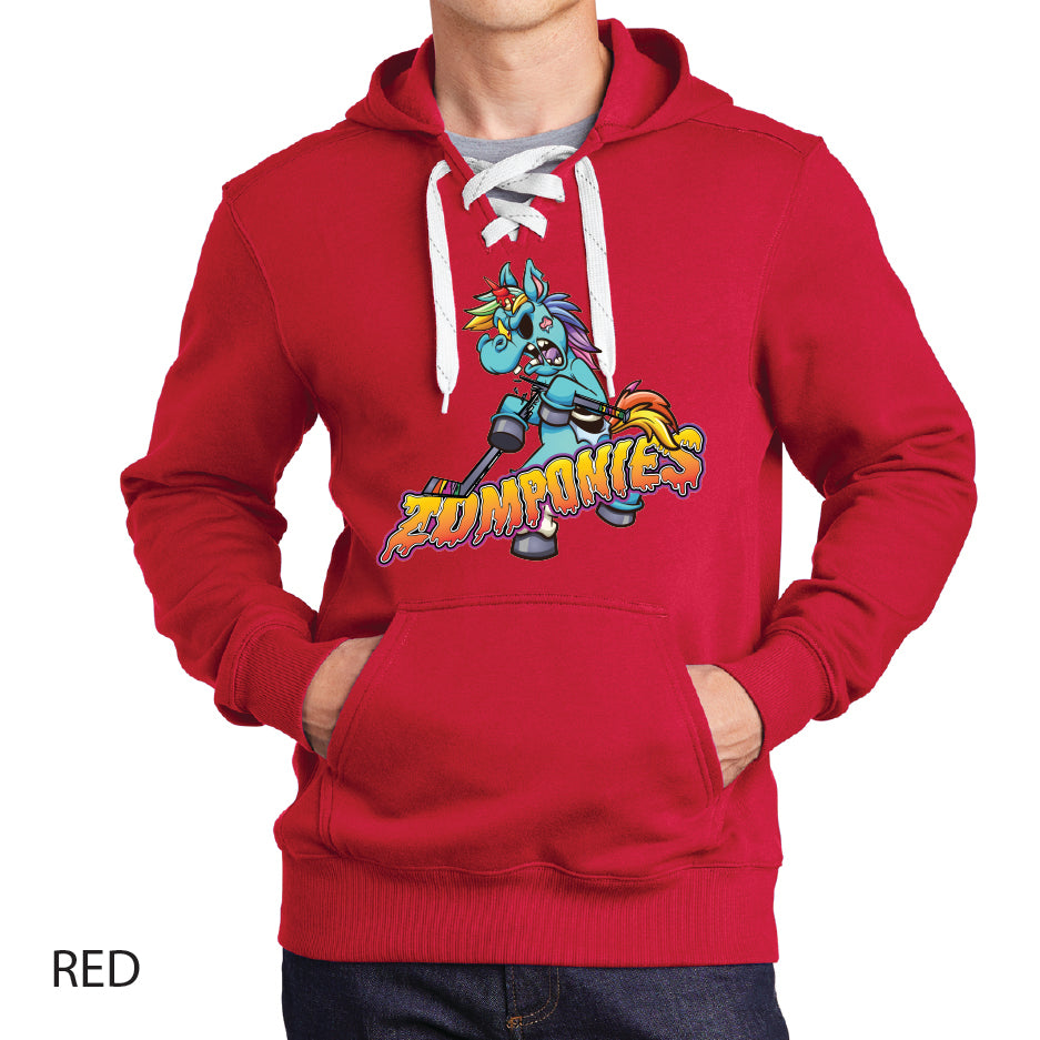 Zomponies Sport-Tek Lace Up Pullover Hooded Sweatshirt