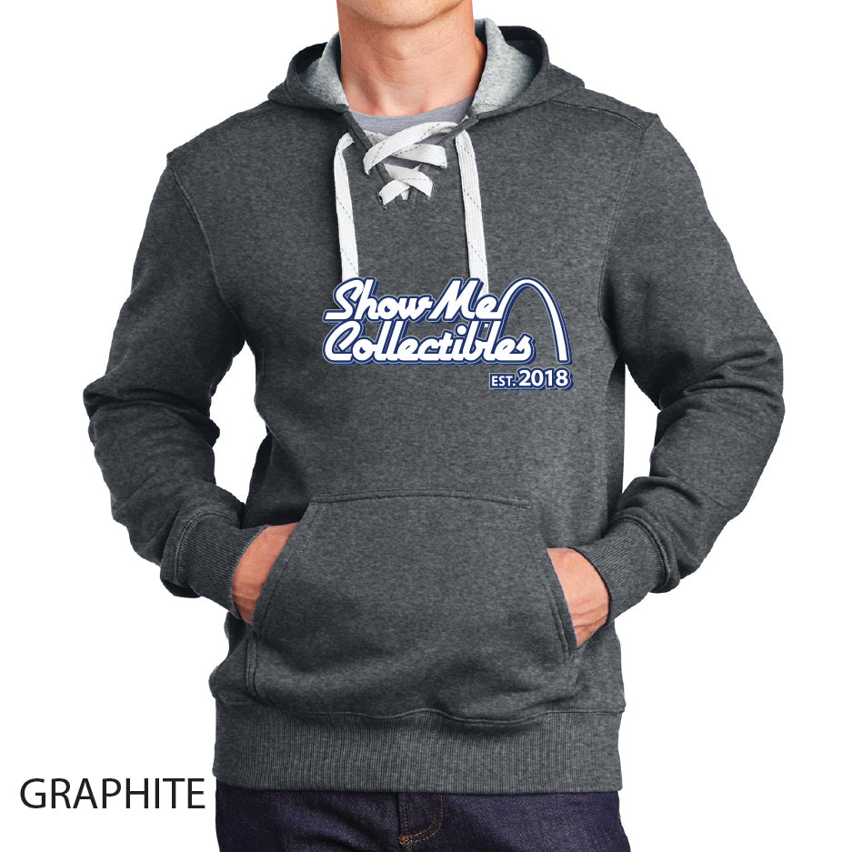 Show Me Hockey Sport-Tek Lace Up Pullover Hooded Sweatshirt