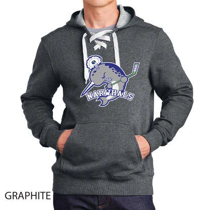 Narwhals Sport-Tek Lace Up Pullover Hooded Sweatshirt