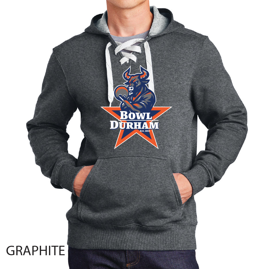 Bowl Durham Sport-Tek Lace Up Pullover Hooded Sweatshirt