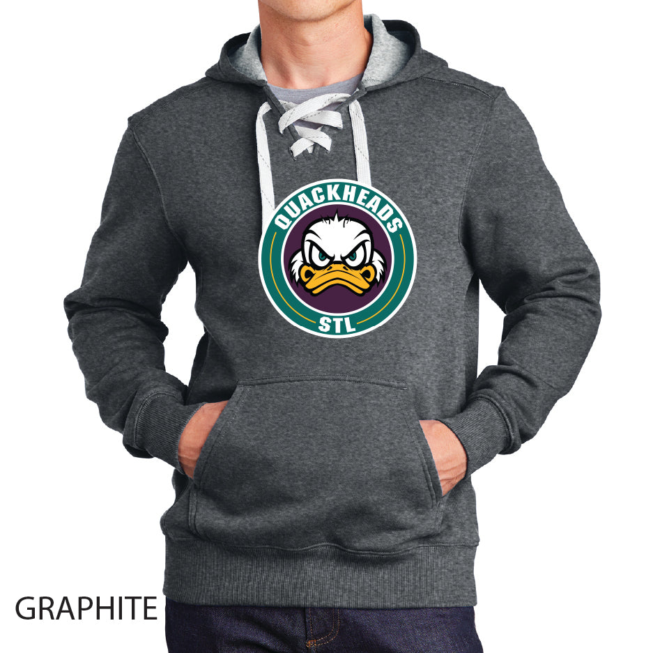Quackheads Sport-Tek Lace Up Pullover Hooded Sweatshirt