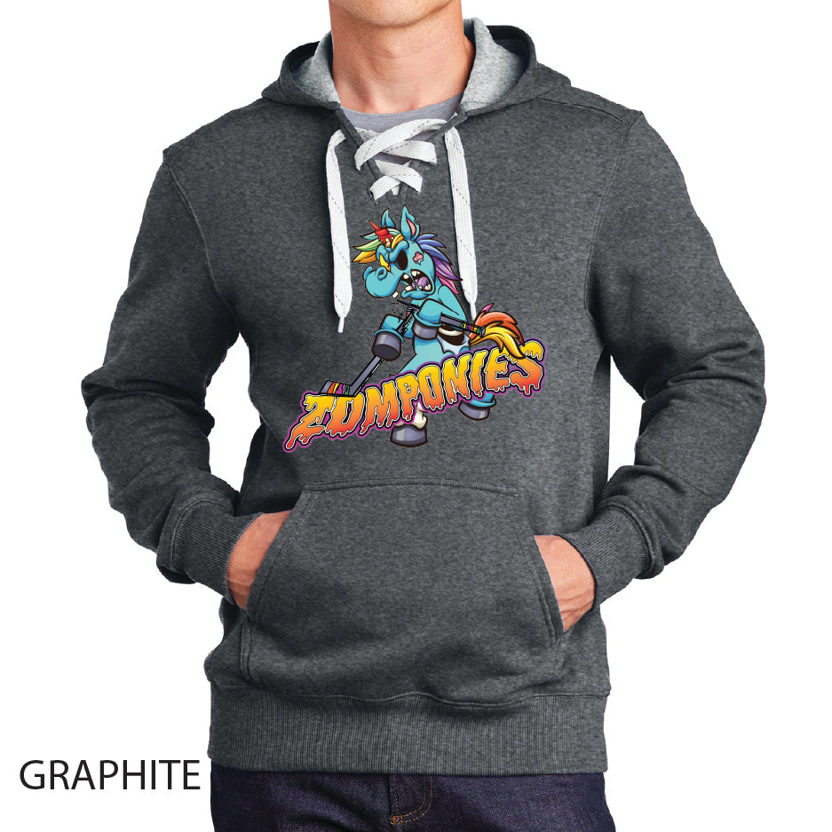 Zomponies Sport-Tek Lace Up Pullover Hooded Sweatshirt
