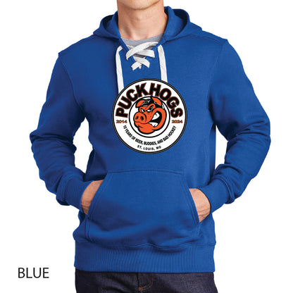 Puck Hogs Sport-Tek Lace Up Pullover Hooded Sweatshirt