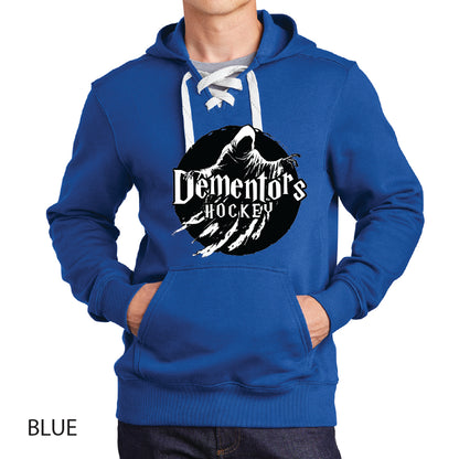 Dementors Sport-Tek Lace Up Pullover Hooded Sweatshirt White Logo