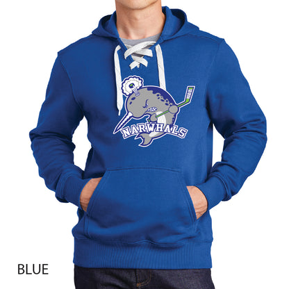 Narwhals Sport-Tek Lace Up Pullover Hooded Sweatshirt