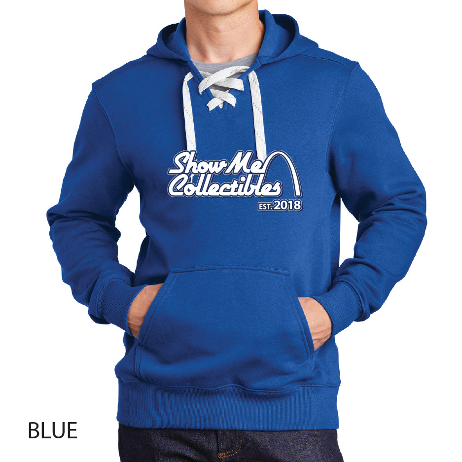 Show Me Hockey Sport-Tek Lace Up Pullover Hooded Sweatshirt