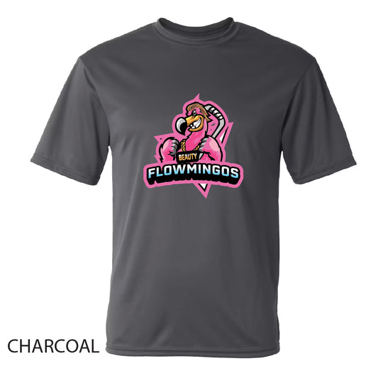 Flowmingoes Performance Dri-Fit T-Shirt BLUE LOGO