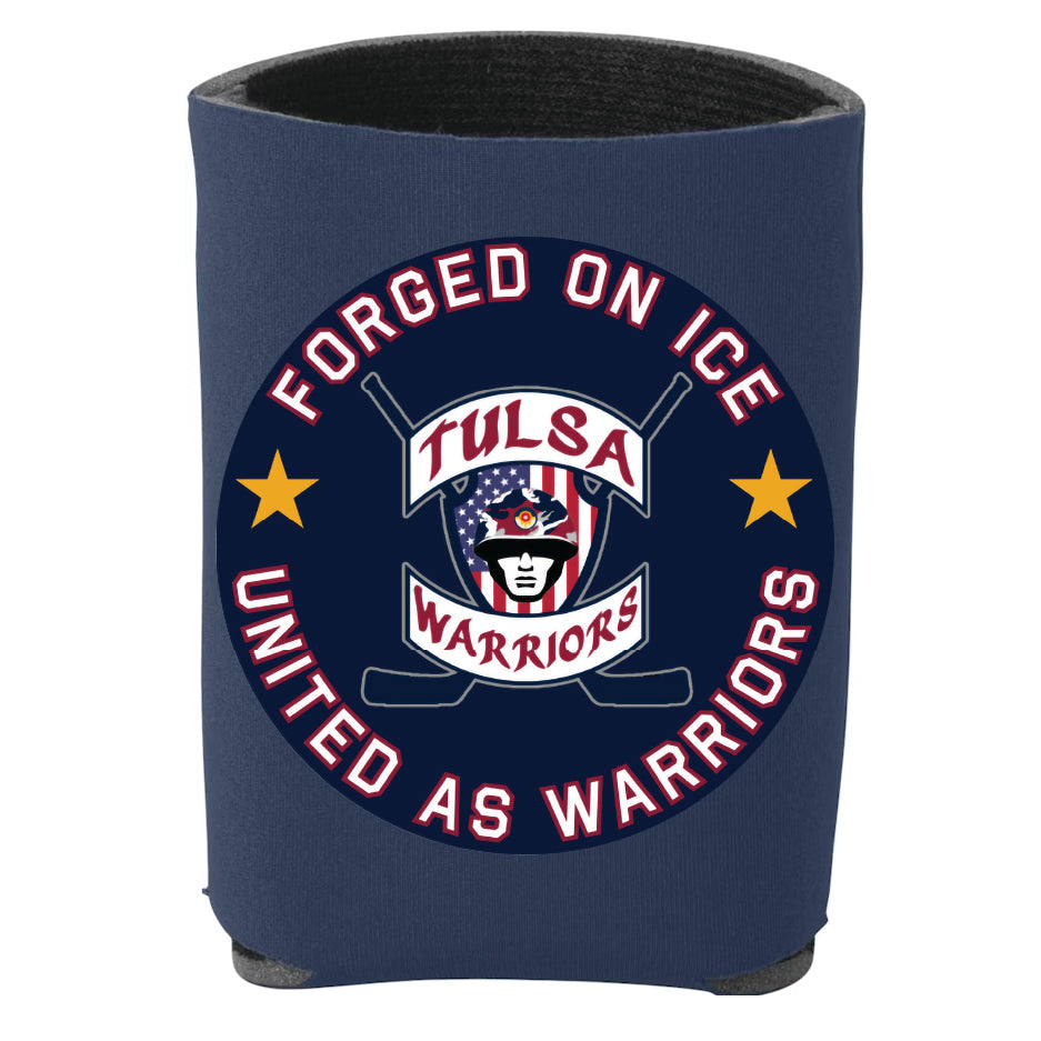Tulsa Warriors Circle Logo Koozie