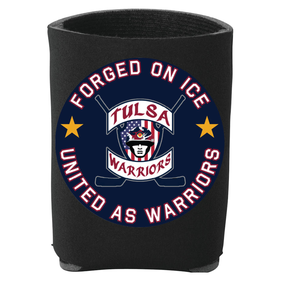 Tulsa Warriors Circle Logo Koozie