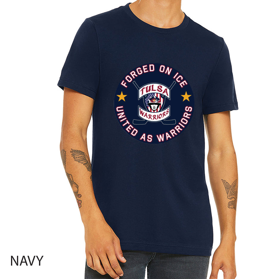 Tulsa Warriors Circle Logo Unisex Jersey Tee Crewneck T-Shirt