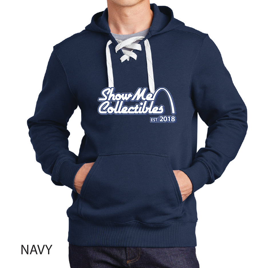 Show Me Hockey Sport-Tek Lace Up Pullover Hooded Sweatshirt