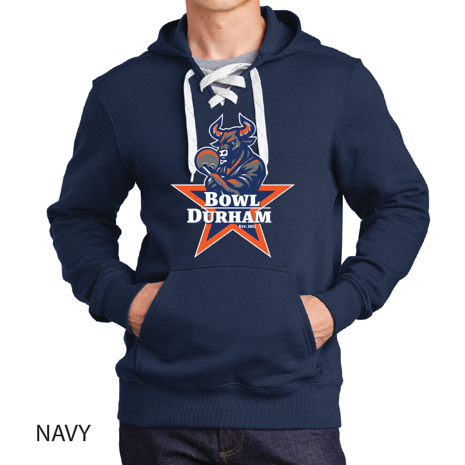 Bowl Durham Sport-Tek Lace Up Pullover Hooded Sweatshirt