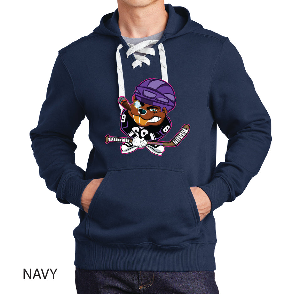 Beavers Sport-Tek Lace Up Pullover Hooded Sweatshirt