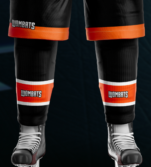 Wombats Black Hockey Socks