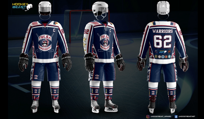 Tulsa Warriors Sublimated Blue Jersey
