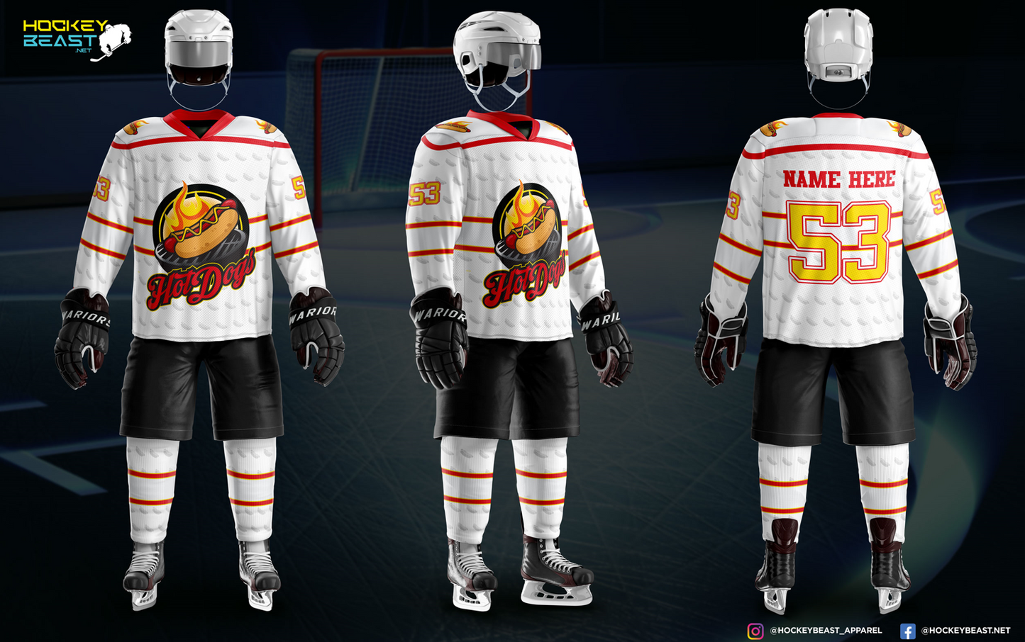 Hotdogs Sublimated White Jersey