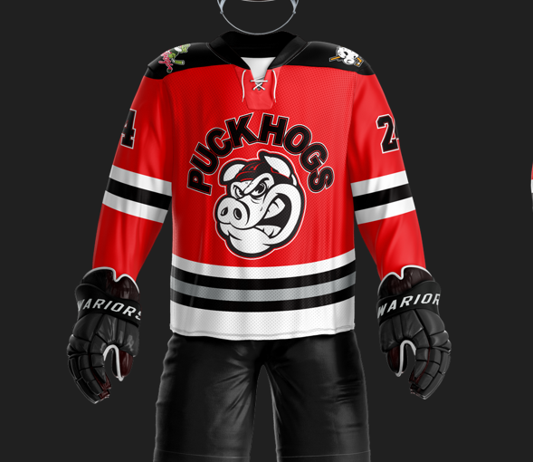 Puckhogs Sublimated Red Jersey