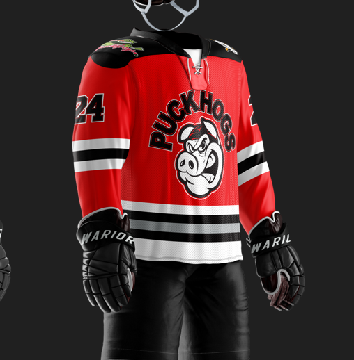 Puckhogs Sublimated Red Jersey