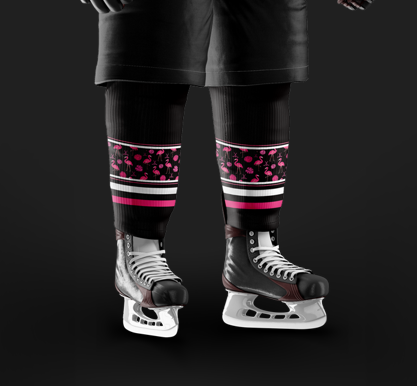 Flowmingoes Black Socks