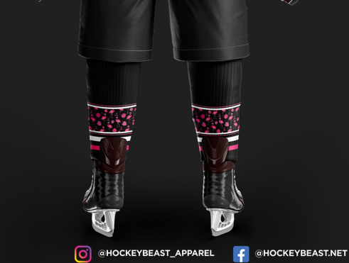 Flowmingoes Black Socks