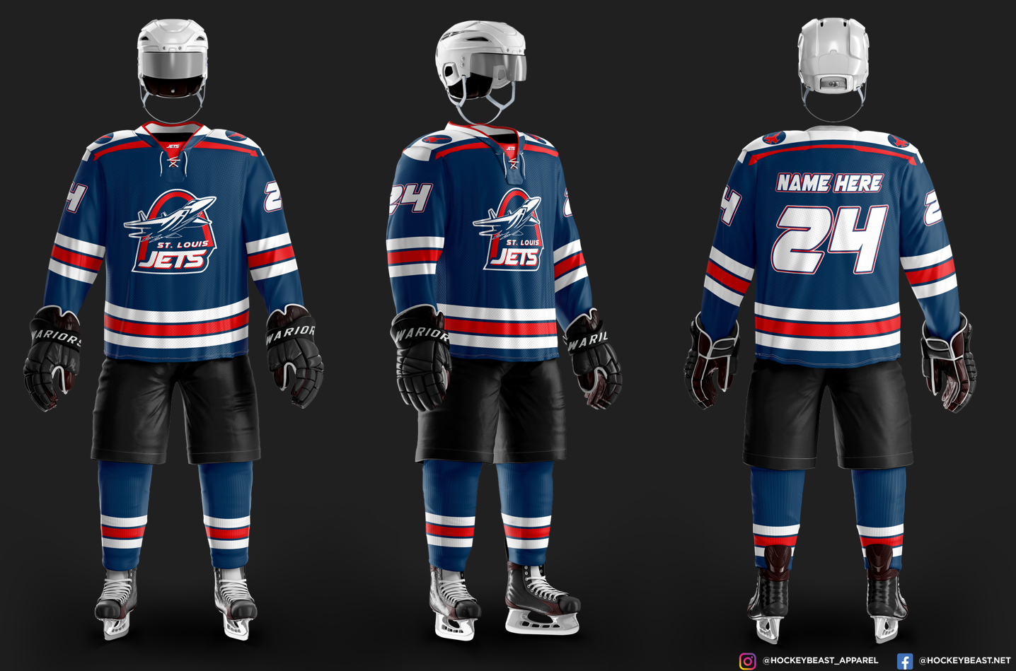 St. Louis Jets Dark Socks