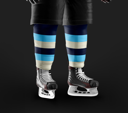 Tulsa Kraken Cold Ones Blue Socks