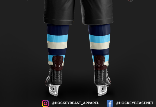 Tulsa Kraken Cold Ones Blue Socks