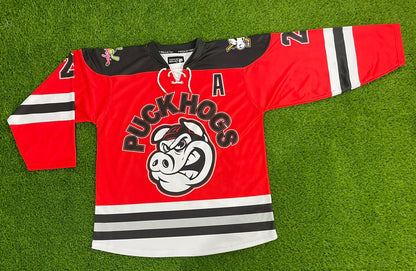 Puckhogs Sublimated Red Jersey
