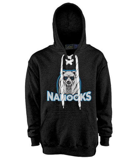 Nanooks Cotton Hoodie - Hockey Lace neck