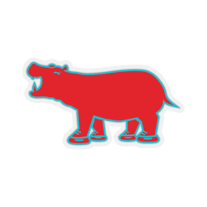 Red Hippo Sticker - Indoor