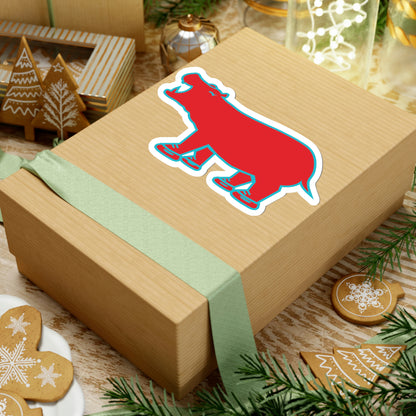 Red Hippo Sticker - Indoor