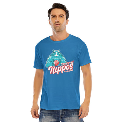 Peppermint Hippo Unisex Short Sleeve T-shirt