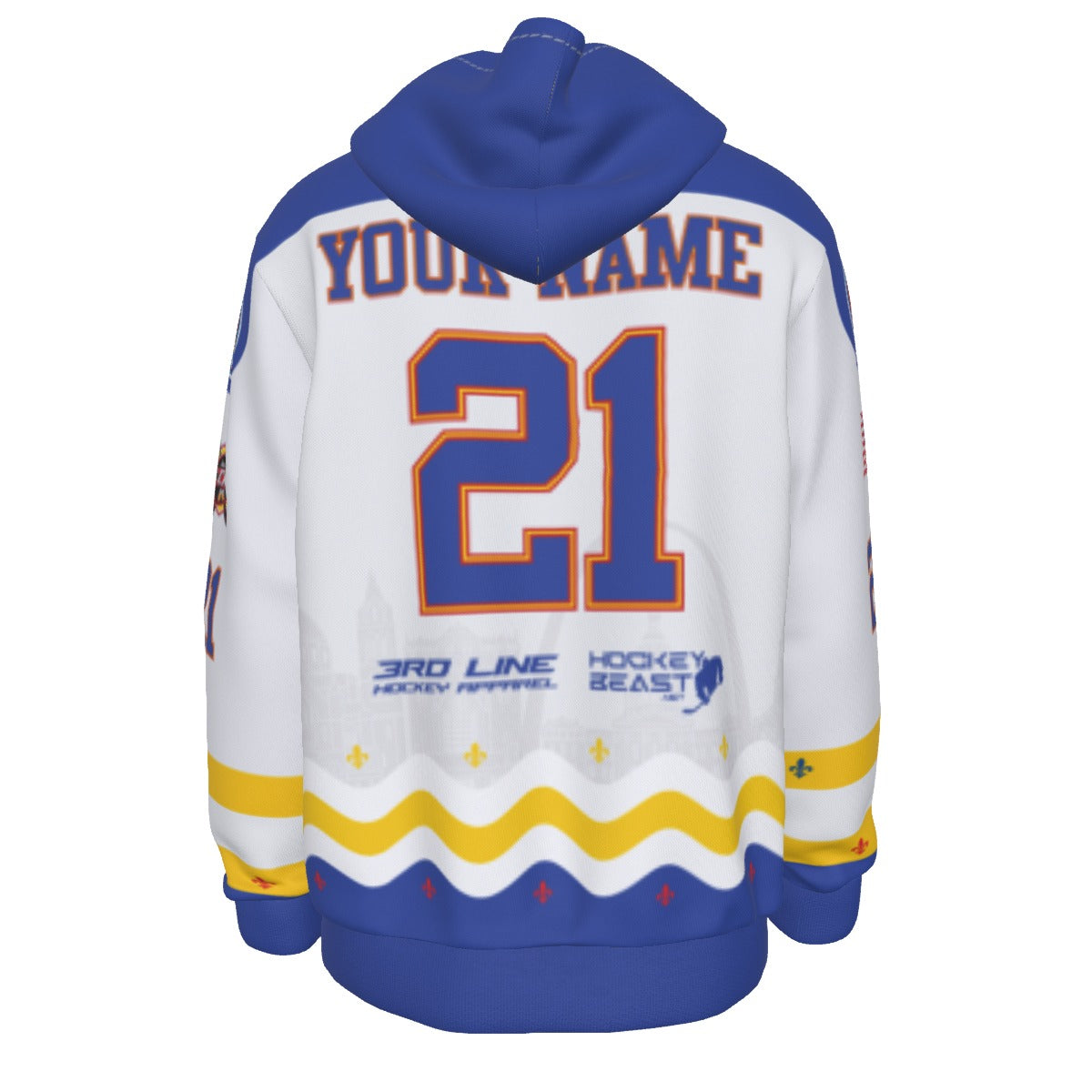 St Louis Blues White Customizable Light-Weight Hoodie